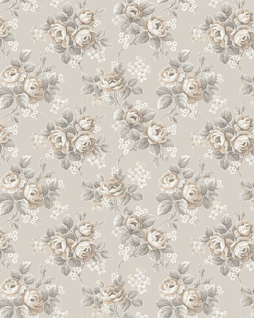 8187 Helena Light Beige Charm Wallpaper by Boråstapeter