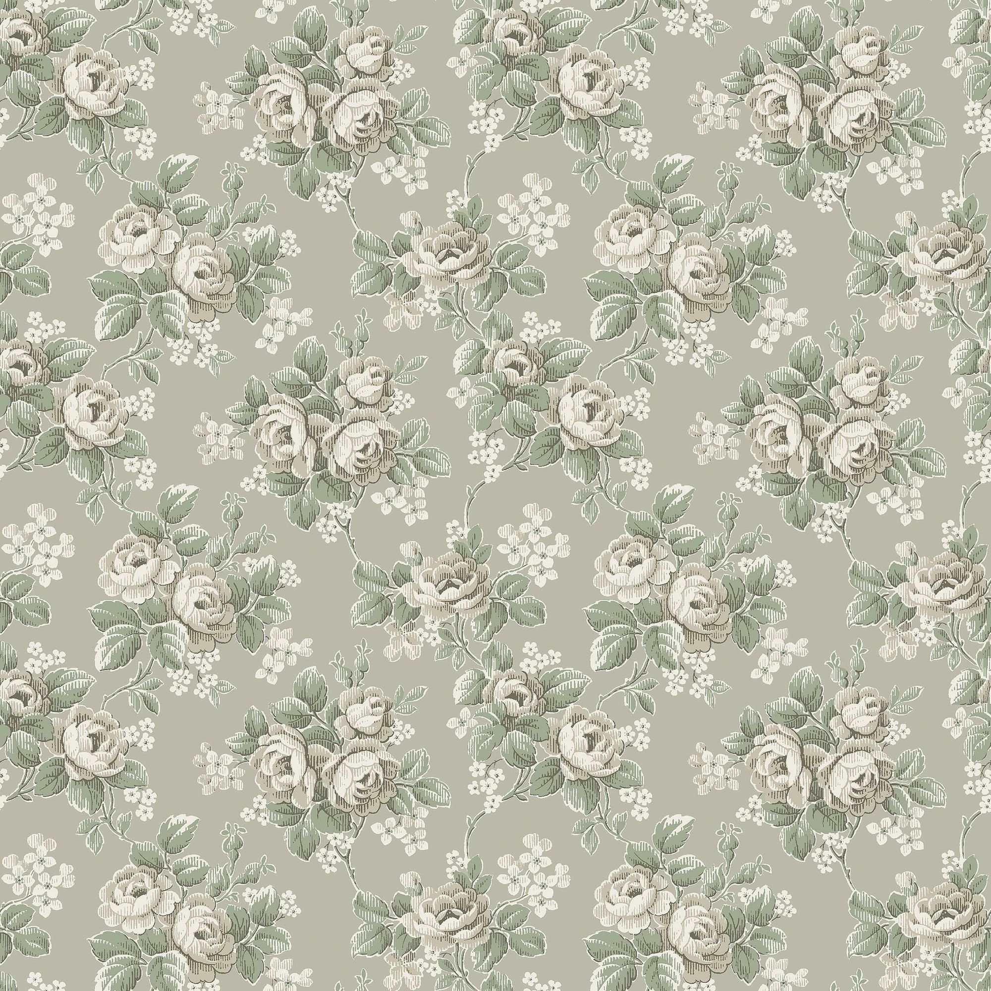 8188 Helena Light Green Charm Wallpaper by Boråstapeter