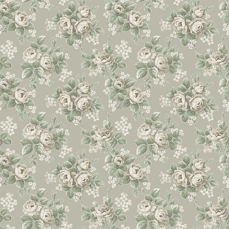 8188 Helena Light Green Charm Wallpaper by Boråstapeter