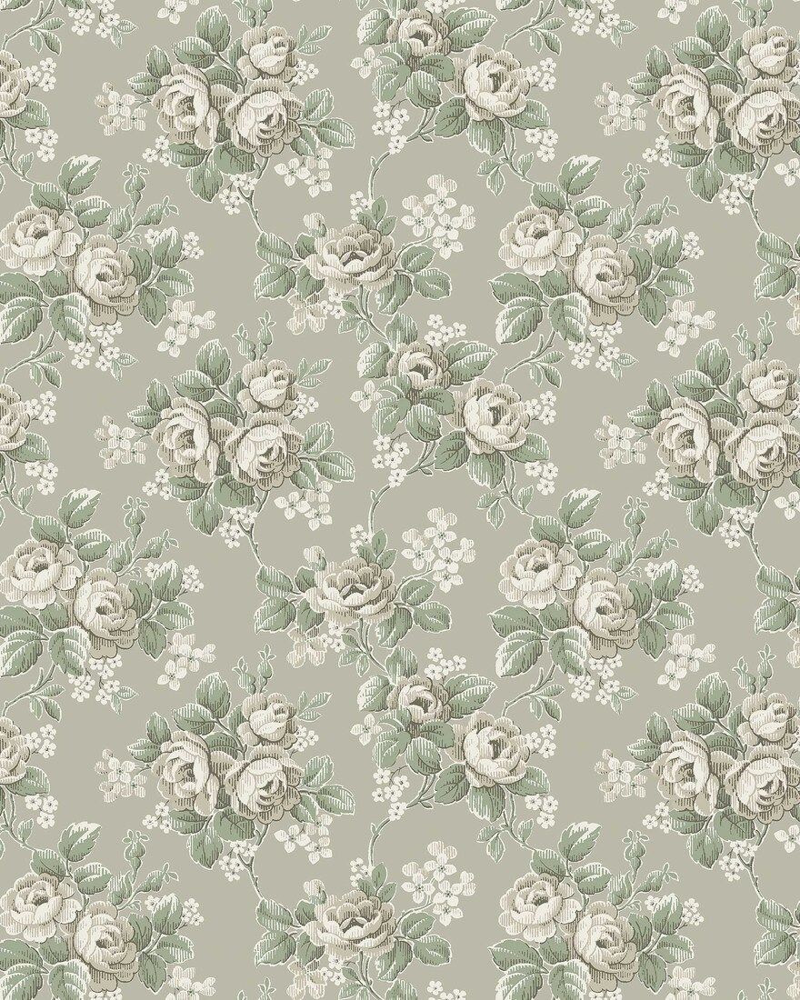 8188 Helena Light Green Charm Wallpaper by Boråstapeter