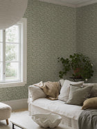 8188 Helena Light Green Charm Wallpaper by Boråstapeter