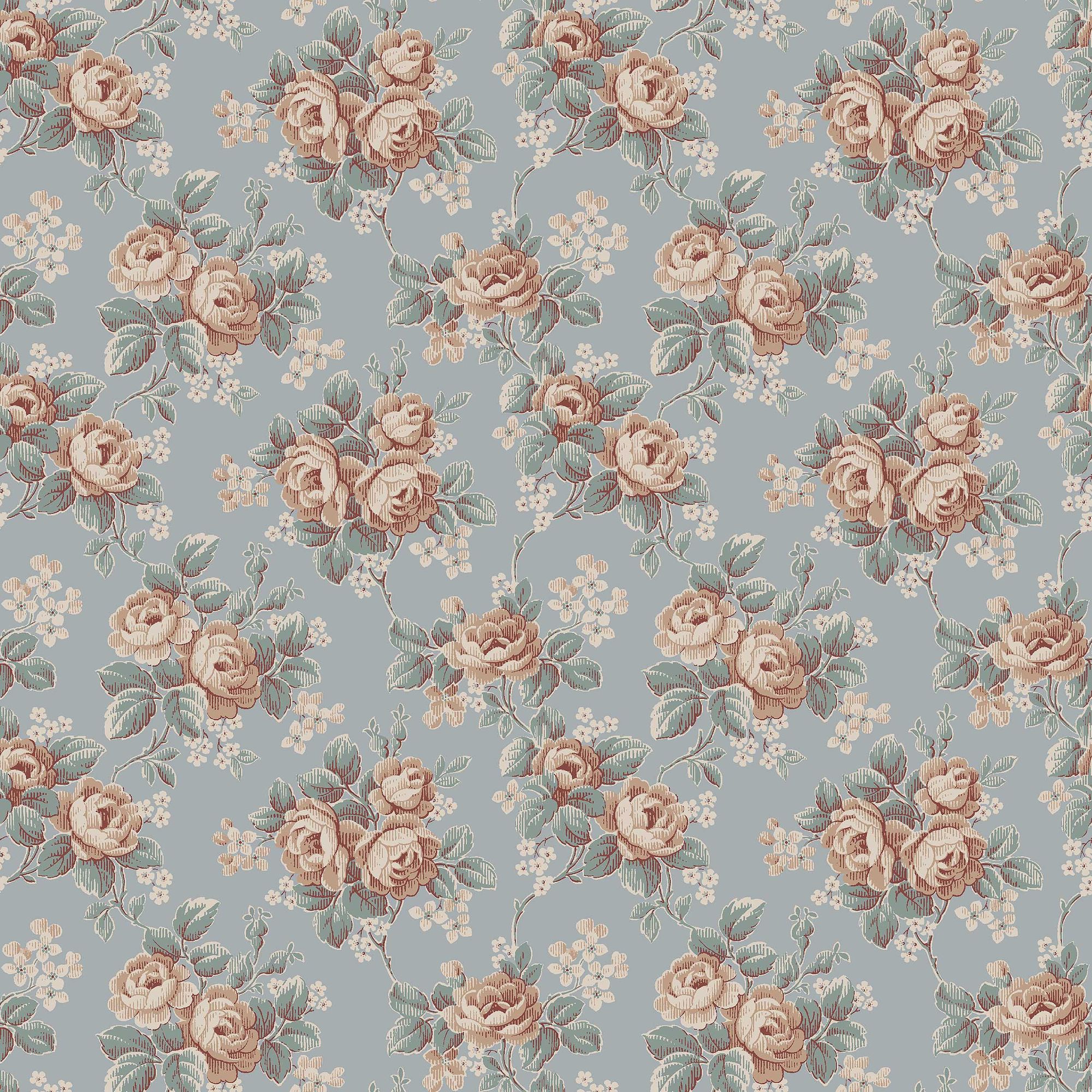 8189 Helena Light Blue Charm Wallpaper by Boråstapeter