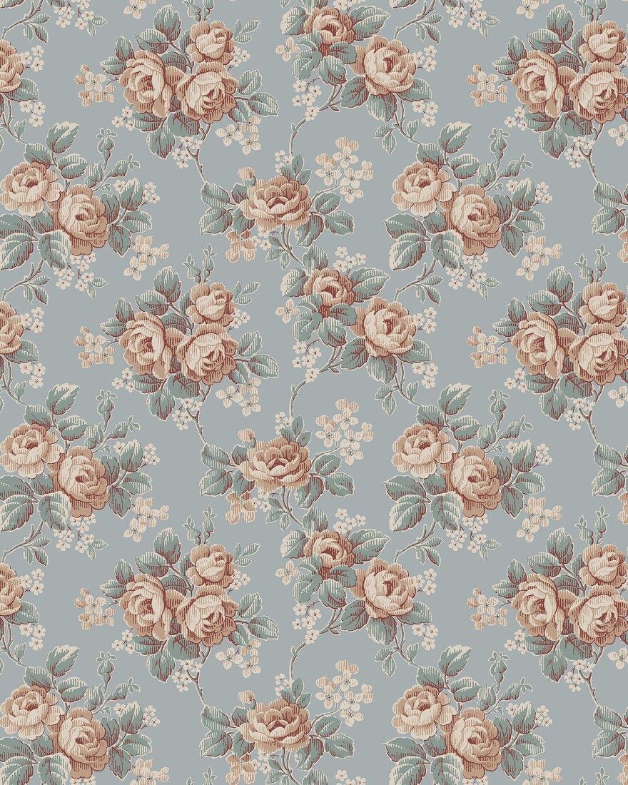 8189 Helena Light Blue Charm Wallpaper by Boråstapeter