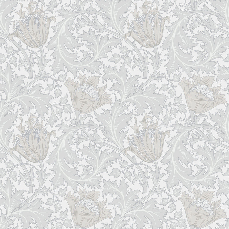 82001 Anemone Hidden Treasures White Beige Wallpaper By Galerie