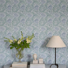 82003 Anemone Hidden Treasures Light Blue Wallpaper By Galerie