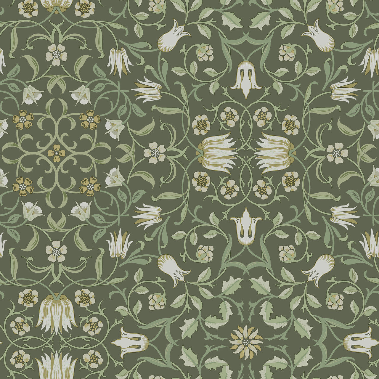 82008 No 1 Holland Park Hidden Treasures Green Wallpaper By Galerie