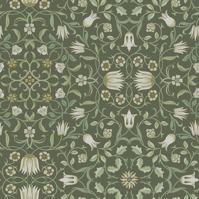 82008 No 1 Holland Park Hidden Treasures Green Wallpaper By Galerie