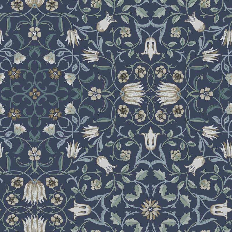 82009 No 1 Holland Park Hidden Treasures Blue Wallpaper By Galerie