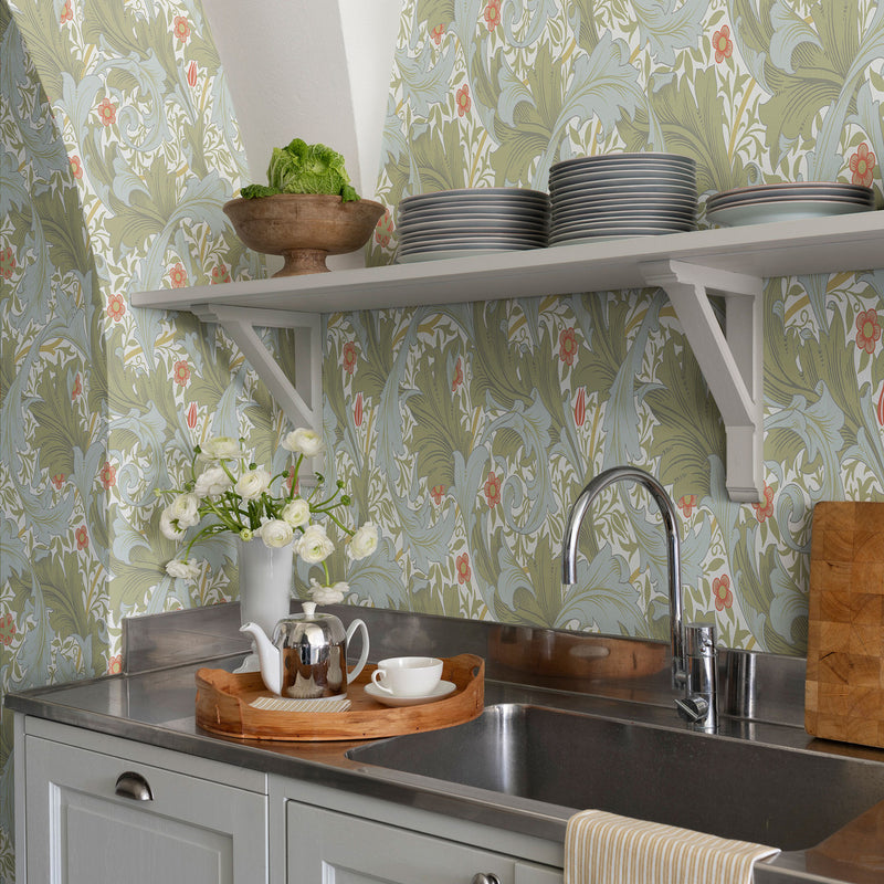 82012 Granville Hidden Treasures Green Blue Wallpaper By Galerie