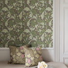 82013 Granville Hidden Treasures Green Wallpaper By Galerie