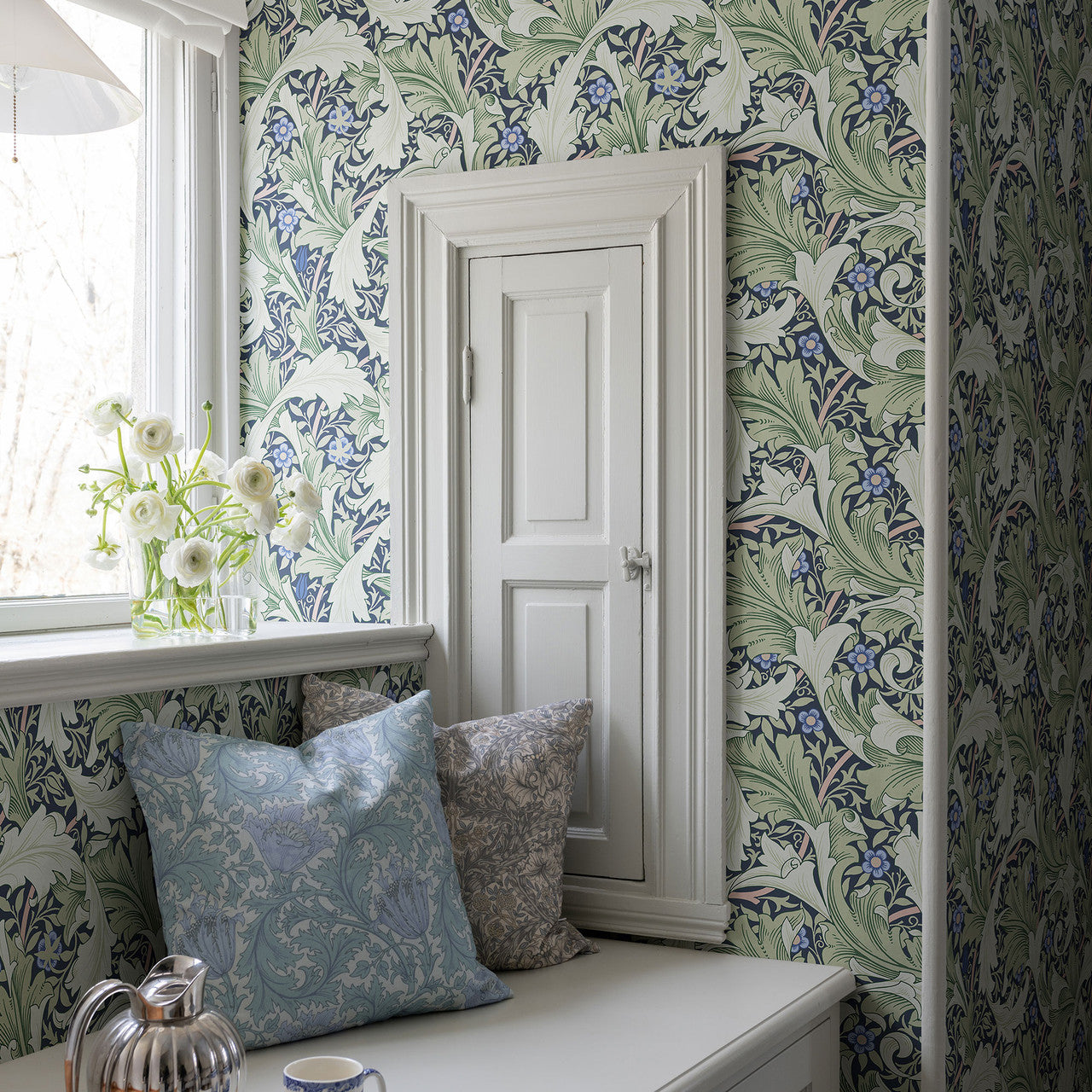 82014 Granville Hidden Treasures Blue Green Wallpaper By Galerie
