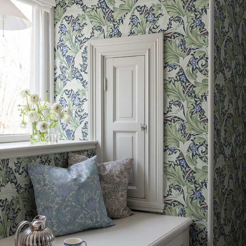 82014 Granville Hidden Treasures Blue Green Wallpaper By Galerie