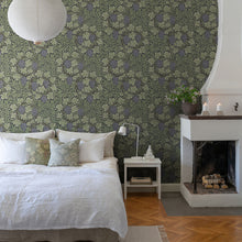 82019 Vine Hidden Treasures Black Blue Wallpaper By Galerie