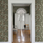 82020 Vine Hidden Treasures Black Green Wallpaper By Galerie