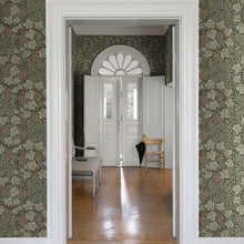 82020 Vine Hidden Treasures Black Green Wallpaper By Galerie