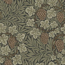 82020 Vine Hidden Treasures Black Green Wallpaper By Galerie