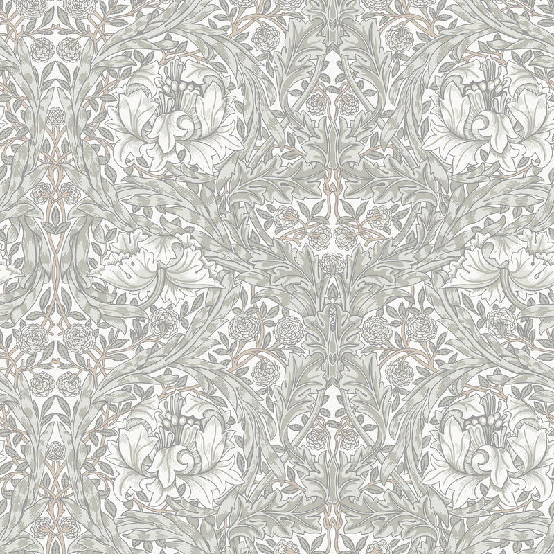 82022 African Marigold Hidden Treasures White Wallpaper By Galerie