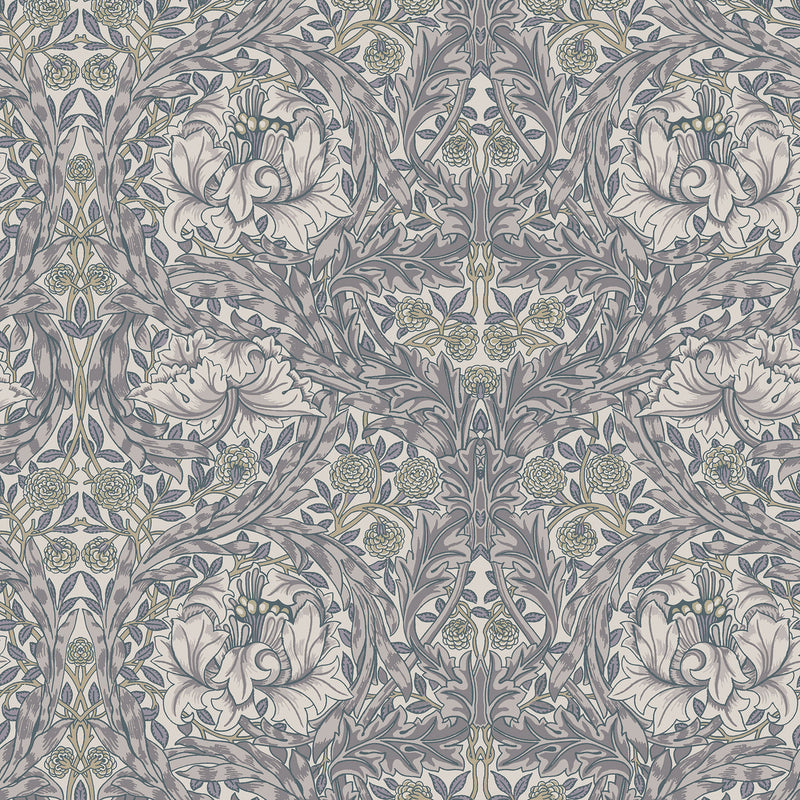 82025 African Marigold Hidden Treasures Grey Wallpaper By Galerie