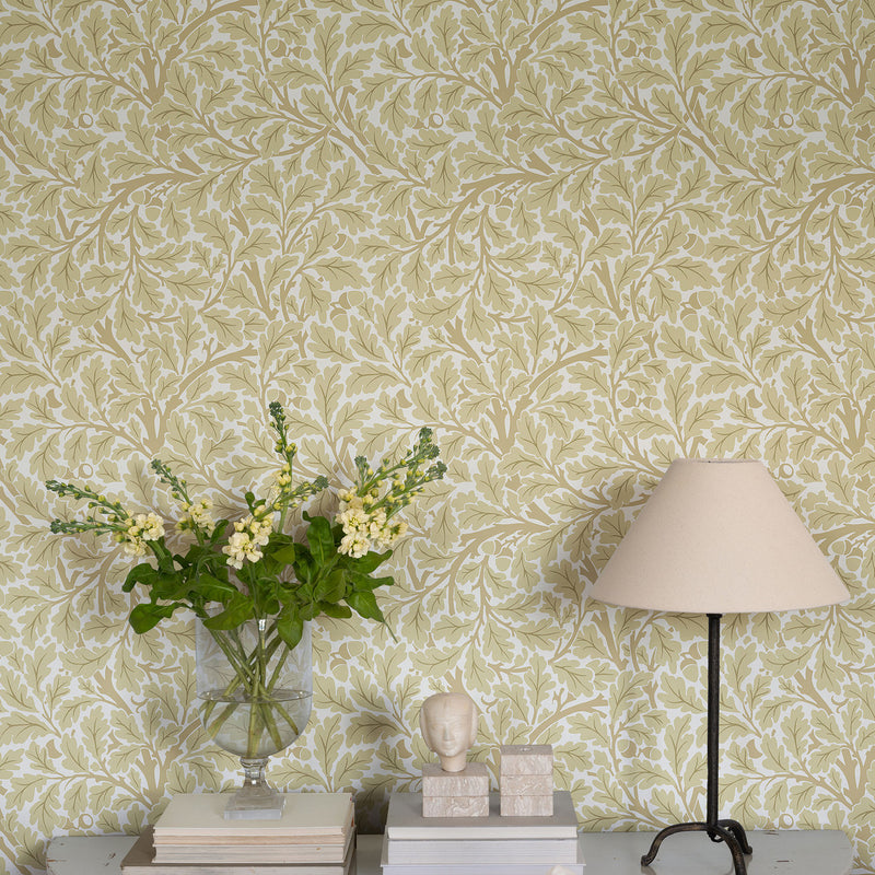 82027 Oak Tree Hidden Treasures Yellow Wallpaper By Galerie