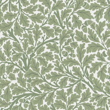 82028 Oak Tree Hidden Treasures White Green Wallpaper By Galerie