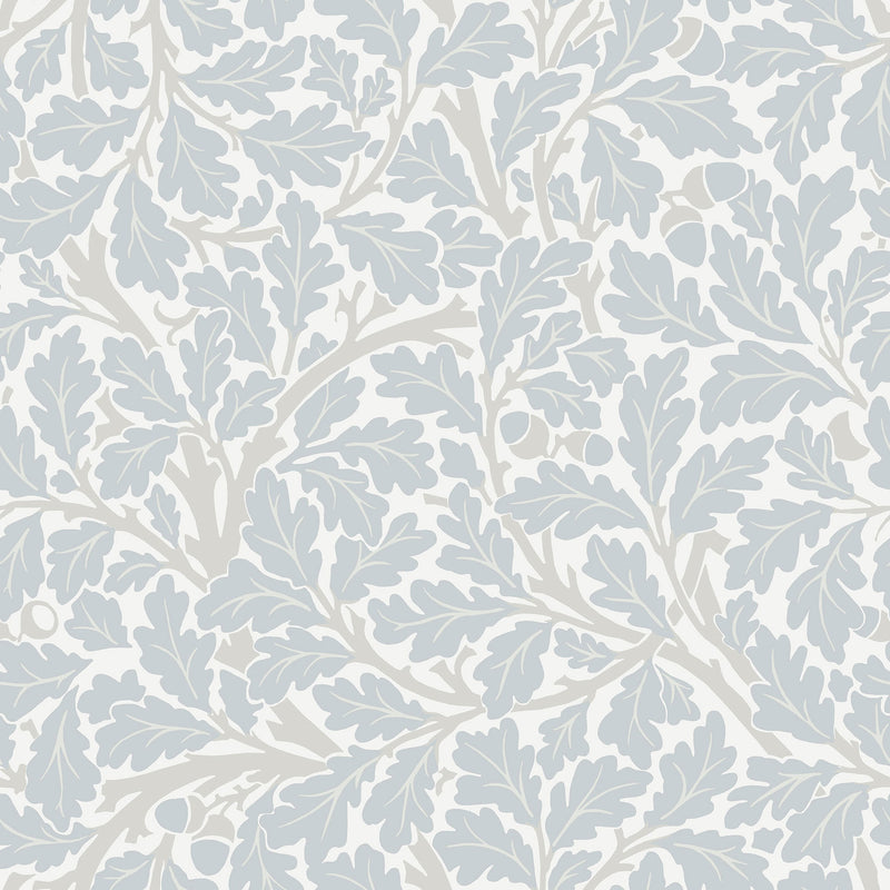 82031 Oak Tree Hidden Treasures Blue Grey Wallpaper By Galerie