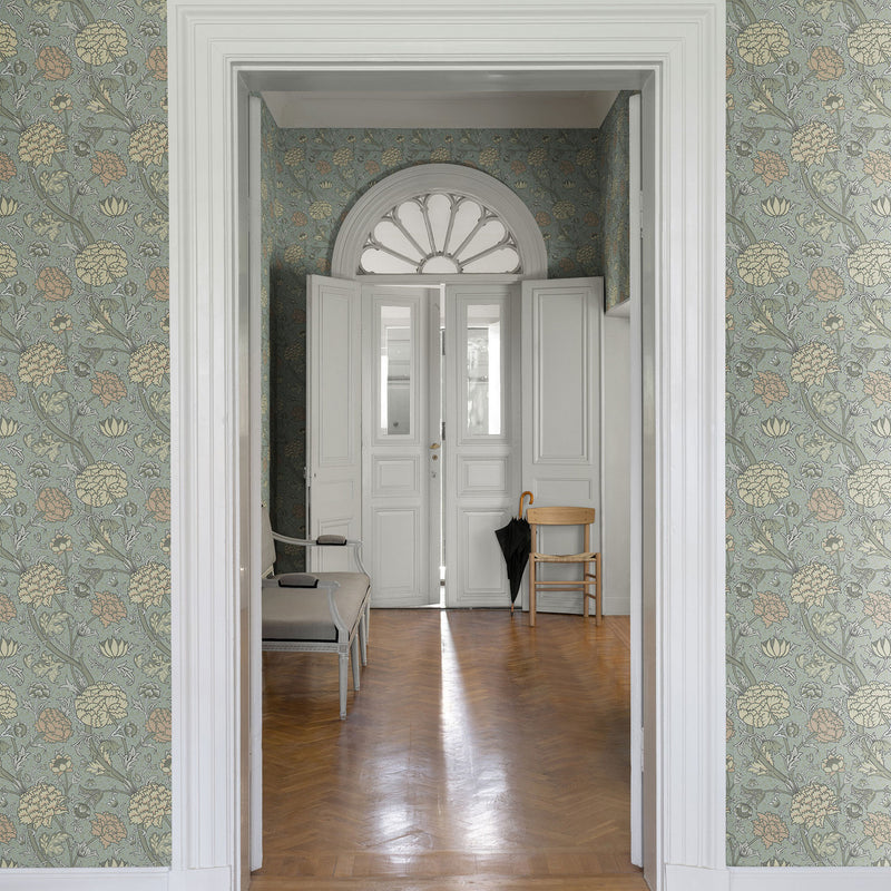 82034 Cray Hidden Treasures Tuquoise Wallpaper By Galerie