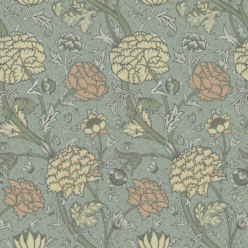 82034 Cray Hidden Treasures Tuquoise Wallpaper By Galerie
