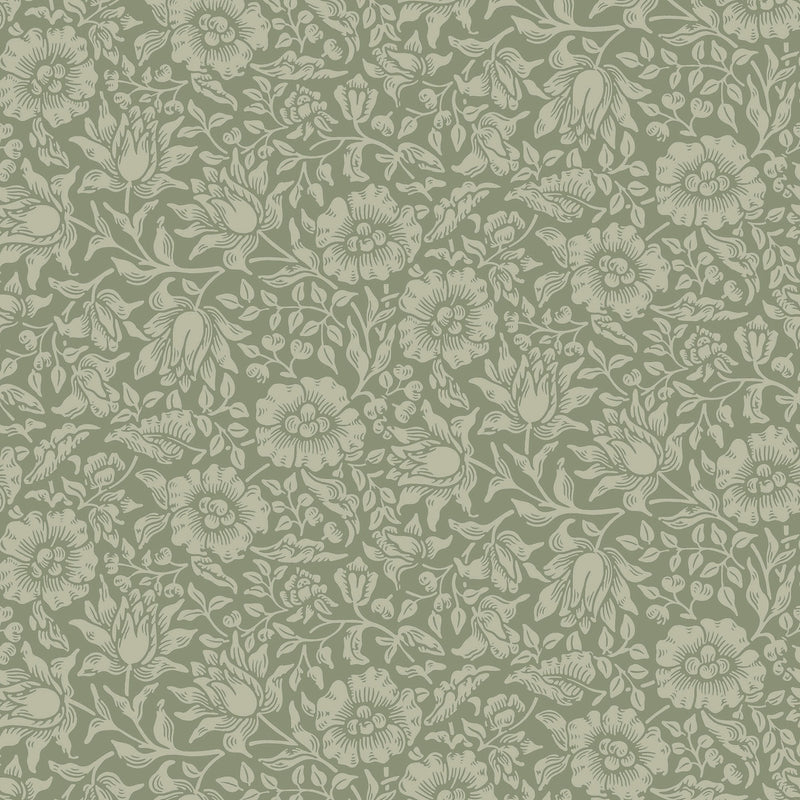 82041 Mallow Hidden Treasures Green Wallpaper By Galerie