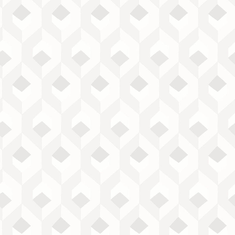 SWHT82050102 Hexacube So White 4 Wallpaper by Casadeco