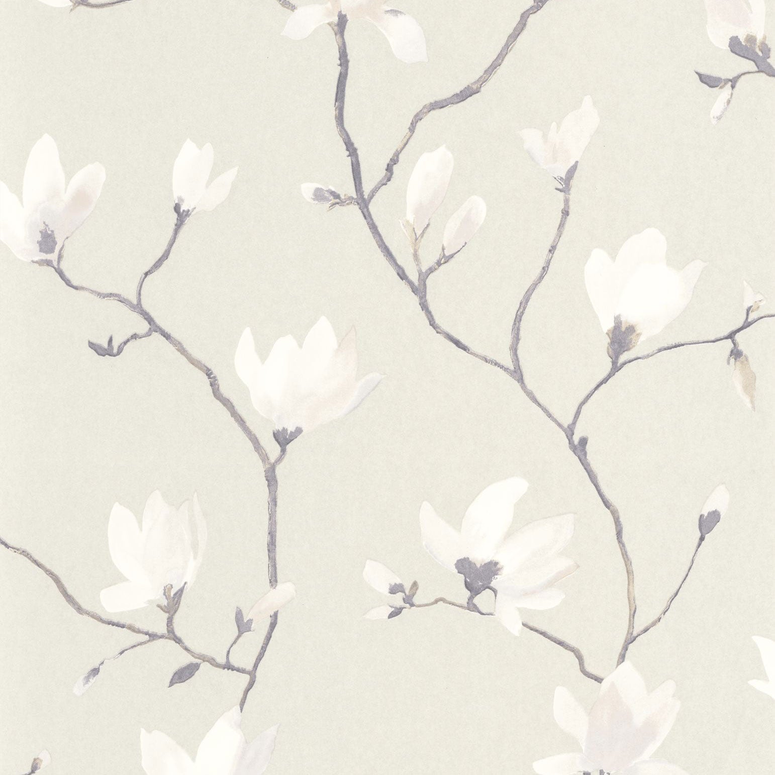 Suzhou Blanc Coton Gardens Wallpaper by Casadeco