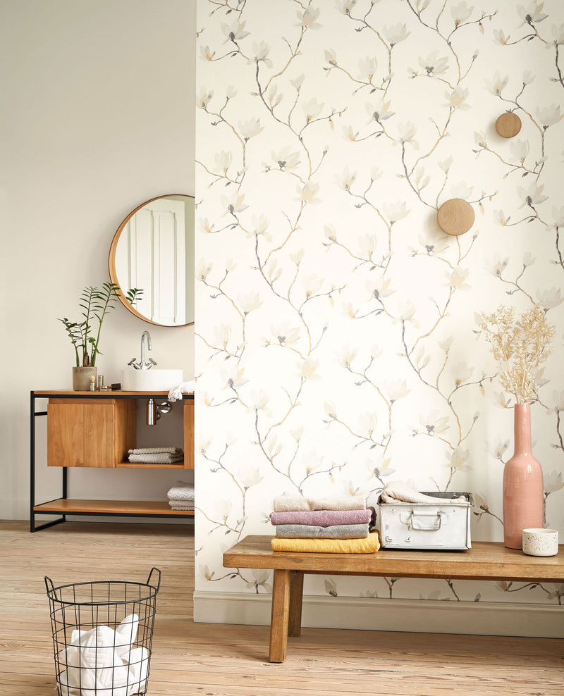 Suzhou Beige Lin Gardens Wallpaper by Casadeco