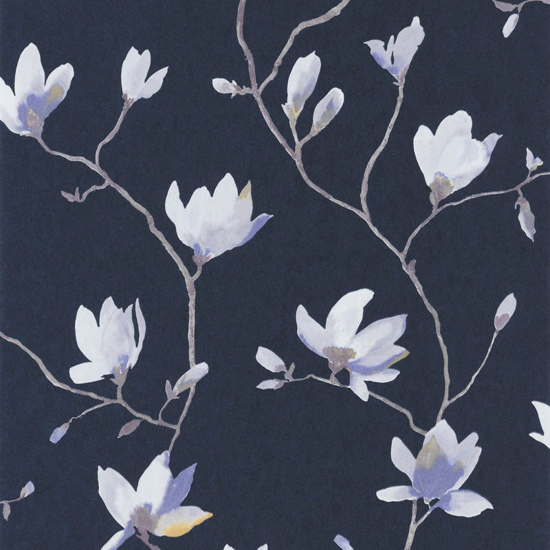 Suzhou Bleu Gardens Wallpaper by Casadeco