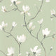 Suzhou Vert Sauge Gardens Wallpaper by Casadeco