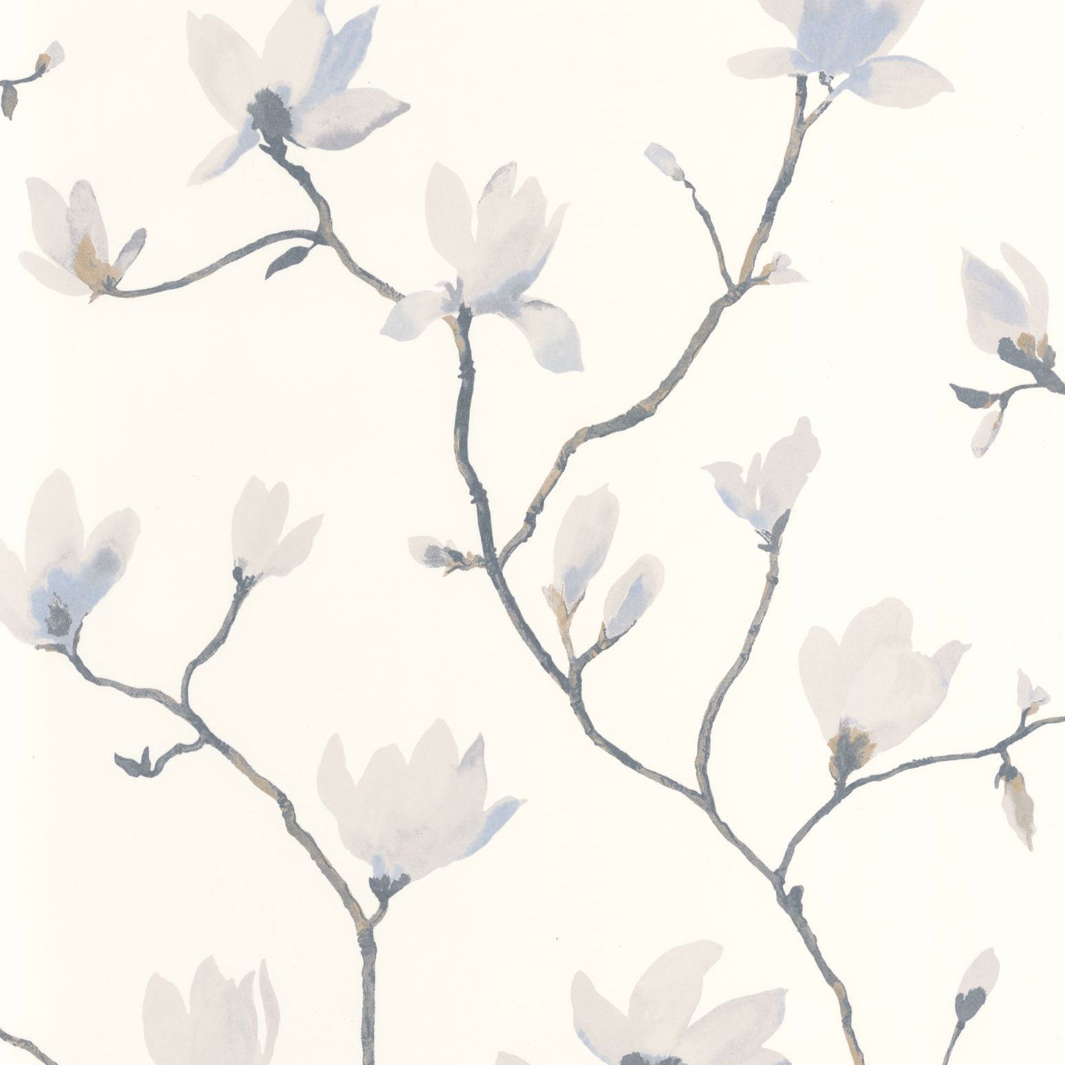 Suzhou Gris Bleute Gardens Wallpaper by Casadeco