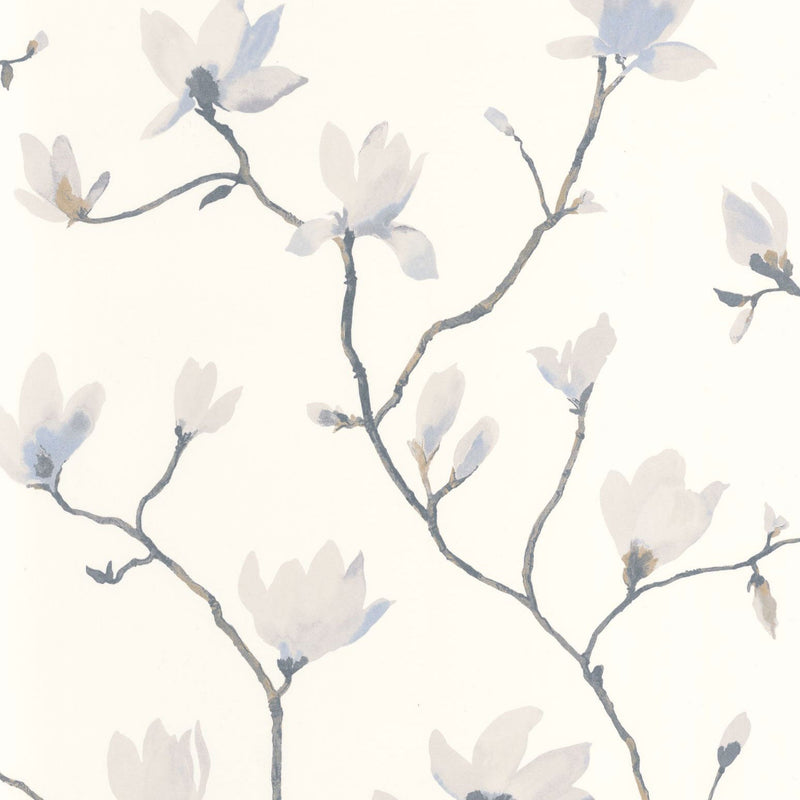 Suzhou Gris Bleute Gardens Wallpaper by Casadeco