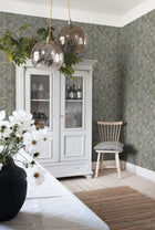 830-78 Forest Green Charlotta Trädgården Wallpaper by Sandberg