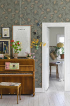 830-78 Forest Green Charlotta Trädgården Wallpaper by Sandberg