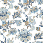 Jacobin Garden Blue Blooming Garden Wallpaper by Galerie