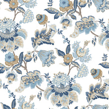 Jacobin Garden Blue Blooming Garden Wallpaper by Galerie