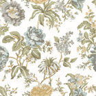 Oriente Garden Light Blue Gray Blooming Garden Wallpaper by Galerie