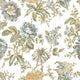 Oriente Garden Light Blue Gray Blooming Garden Wallpaper by Galerie