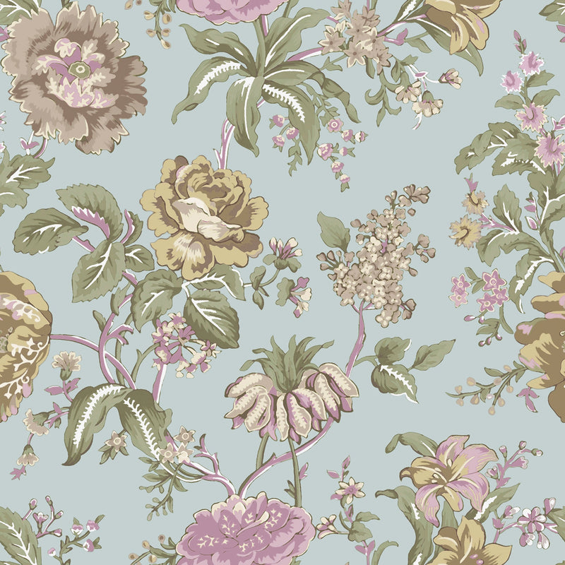 Oriente Garden Beige/light Blue Blooming Garden Wallpaper by Galerie