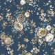Rose Victoria Garden Blue Blooming Garden Wallpaper by Galerie