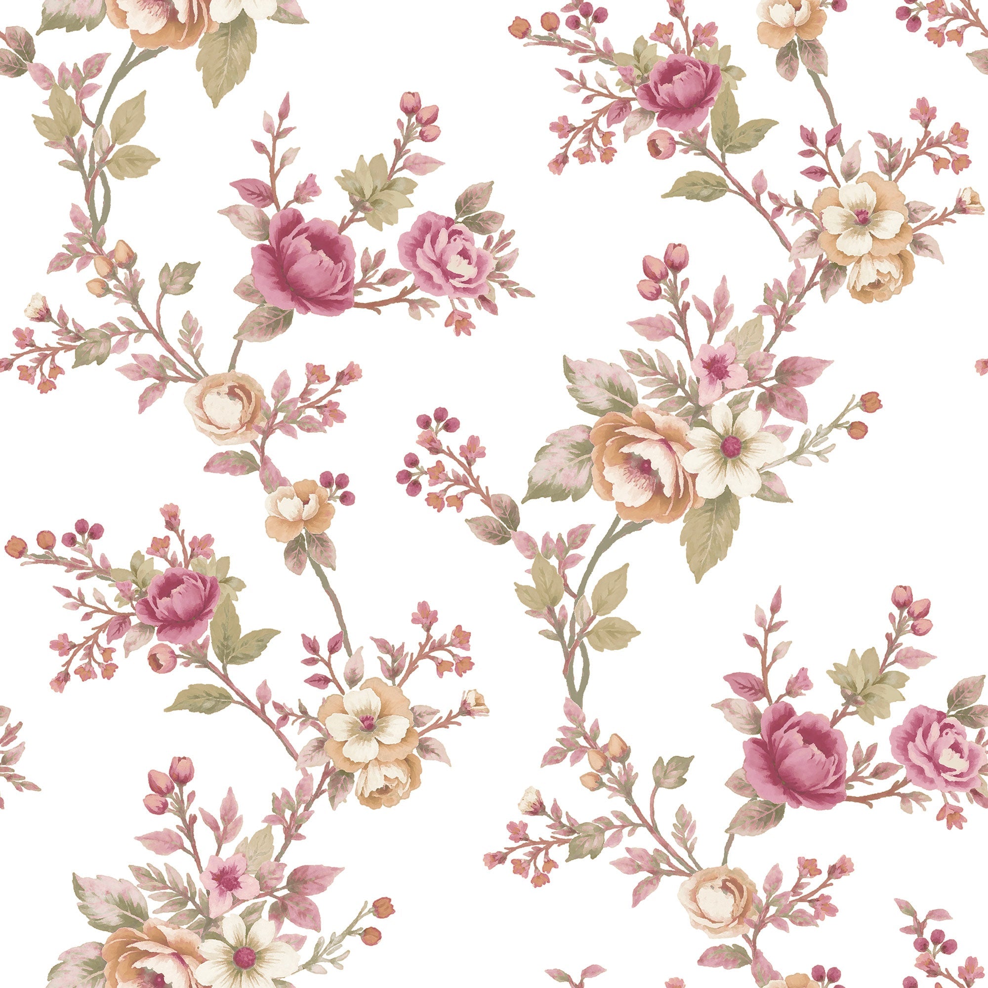 Soffio Garden Red Blooming Garden Wallpaper by Galerie