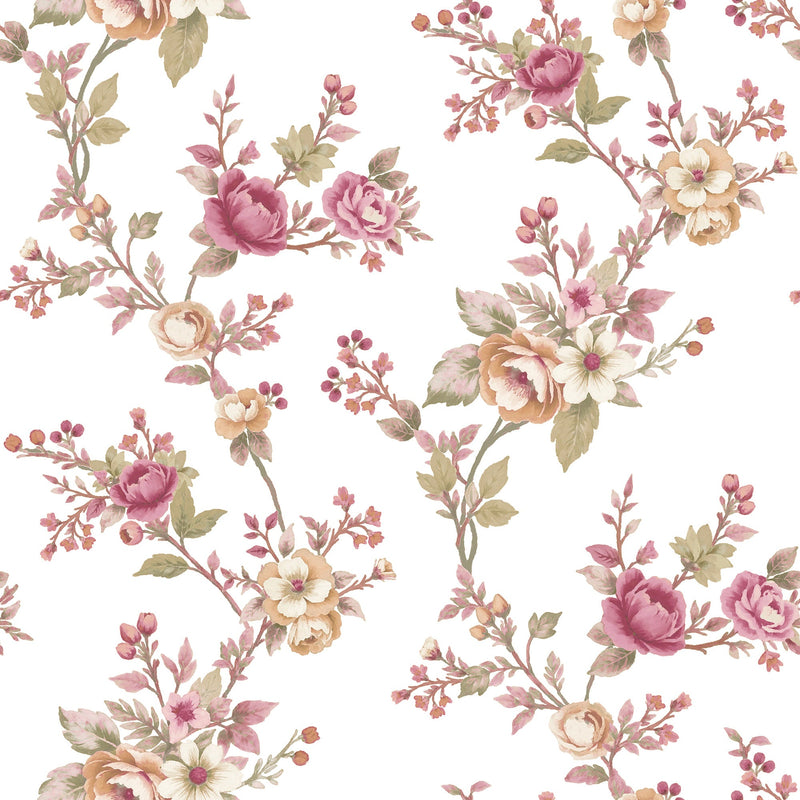 Soffio Garden Red Blooming Garden Wallpaper by Galerie
