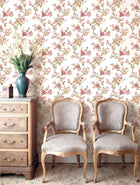 Soffio Garden Red Blooming Garden Wallpaper by Galerie