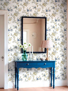 Soffio Garden Blue Blooming Garden Wallpaper by Galerie