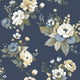 Vintage Garden Blue Blooming Garden Wallpaper by Galerie