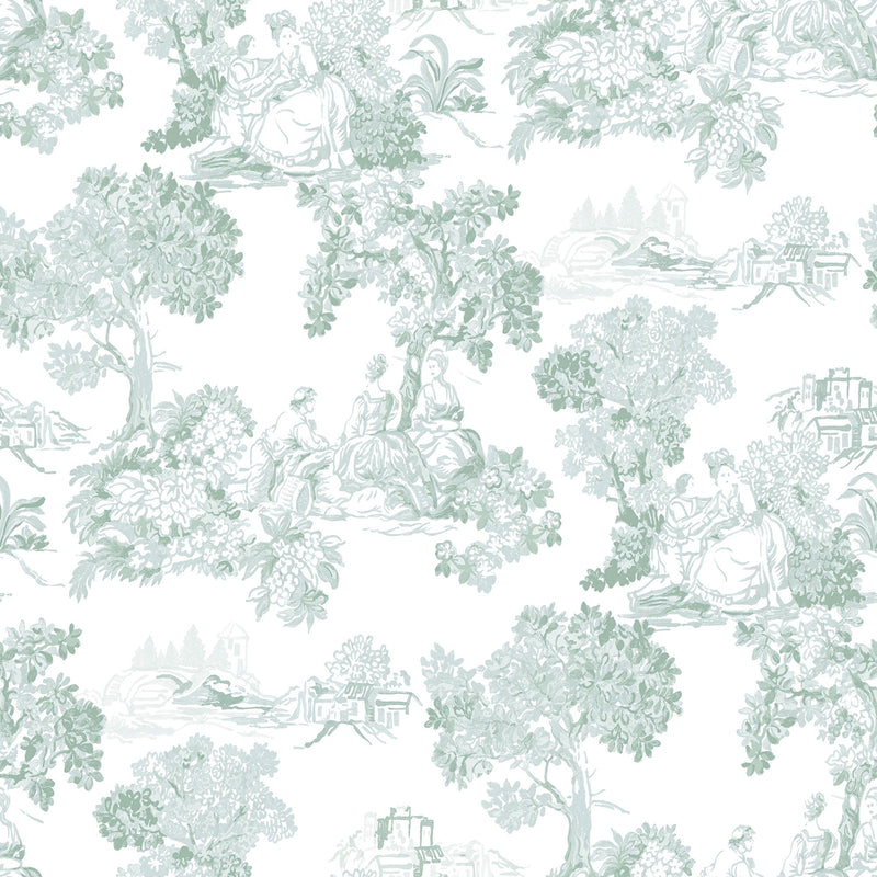Toile Garden Blue Blooming Garden Wallpaper by Galerie