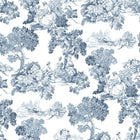 Toile Garden Blue Blooming Garden Wallpaper by Galerie